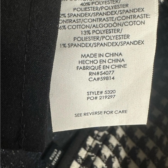 CAbi Reina 21 Club Suit Set Jacket Small & Skirt Size 2 Blue Black Tweed Set - Picture 7 of 11